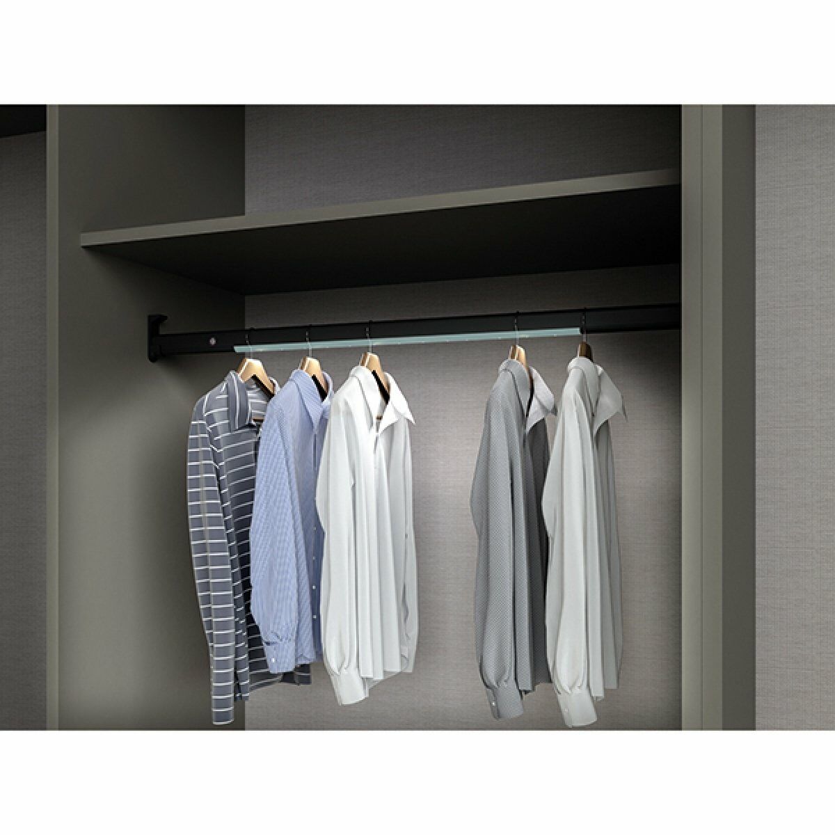 Hafele SELECT II Işıklı as.bor.pil.562mm,siyah