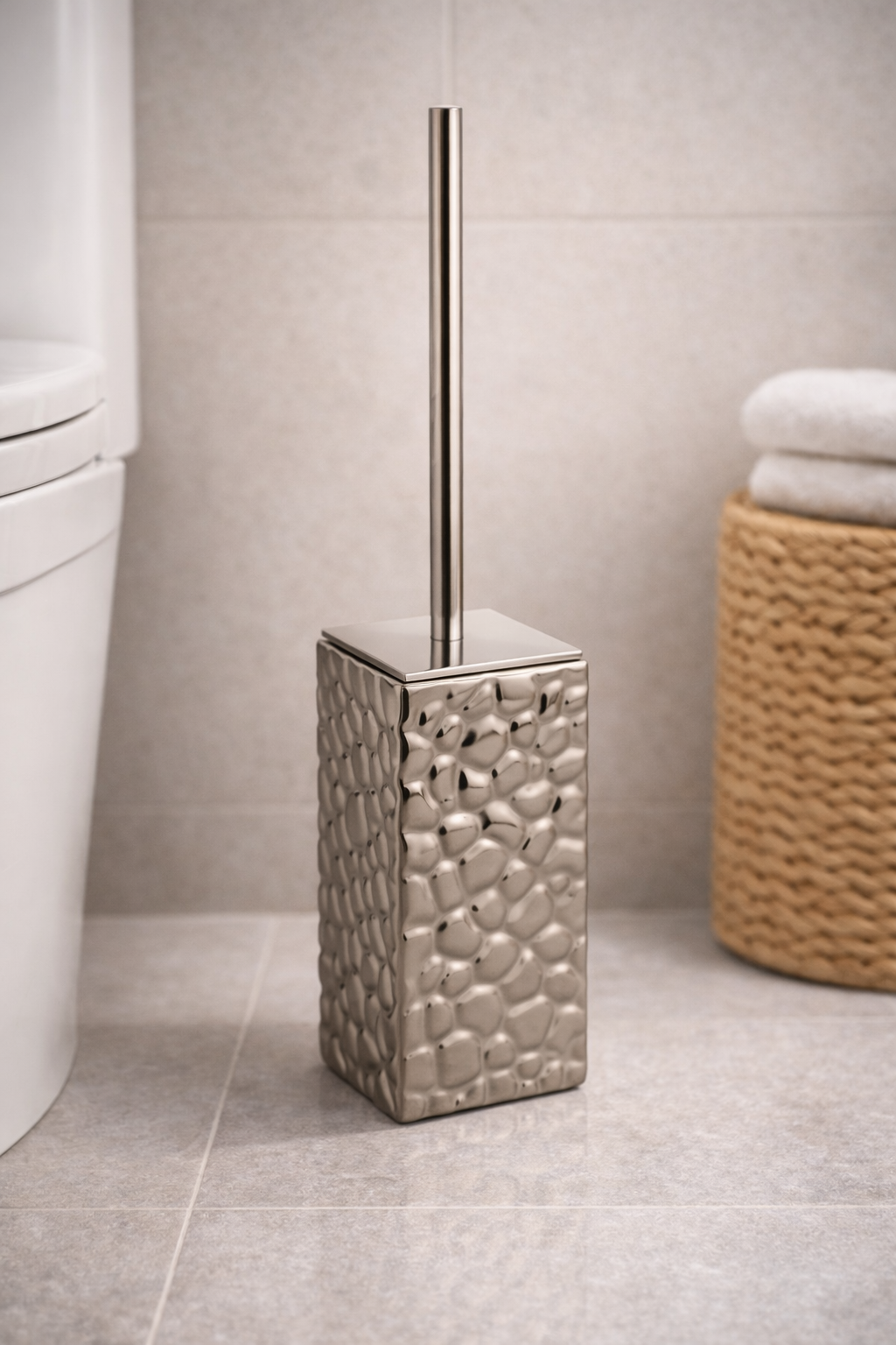 Gedy Martina Gümüş Tuvalet Fırçası | Banyo Aksesuarı