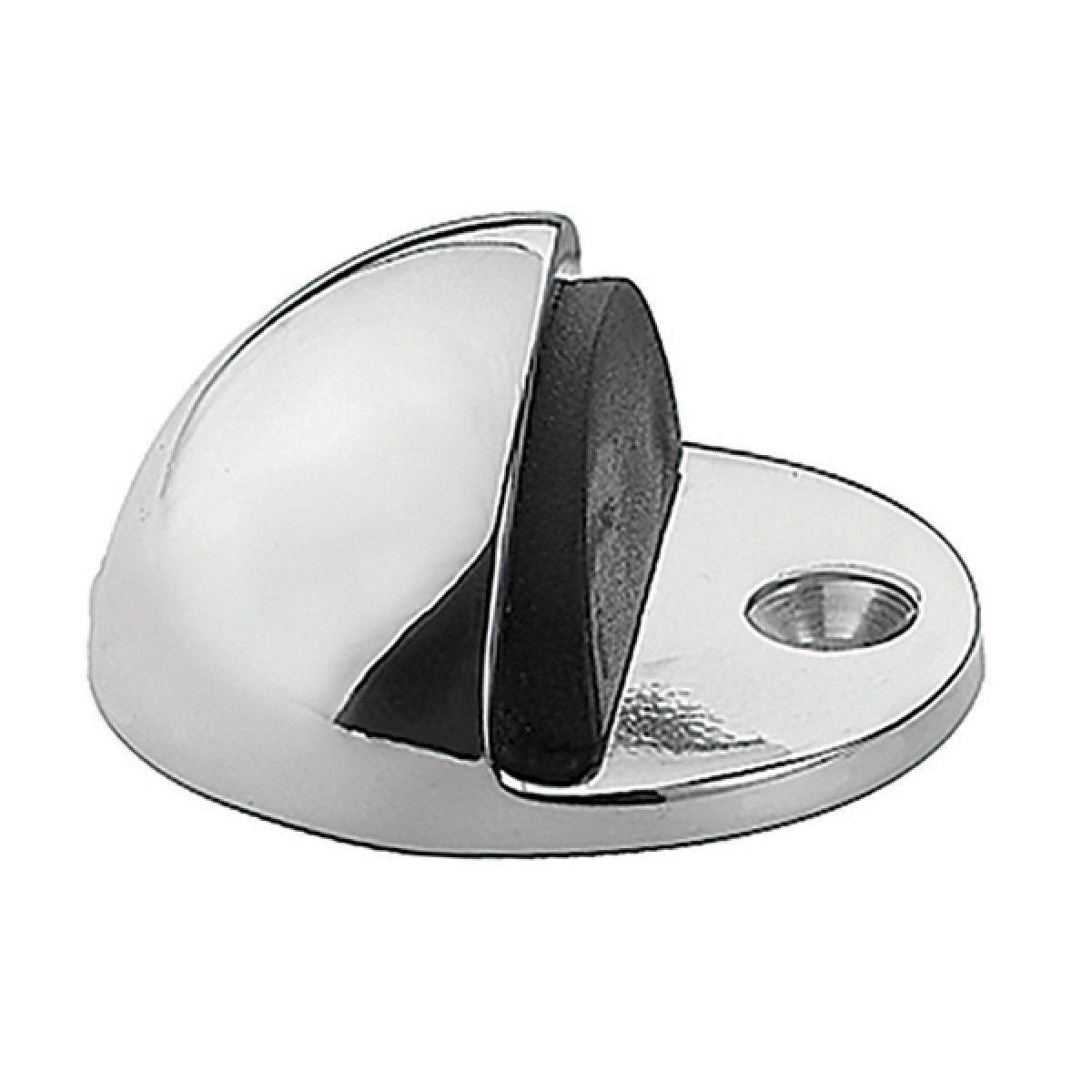 Hafele Stoper Zemine Vidalı Parlak Krom 44×25 mm | Zemin Tipi Kapı Durdurucu Ürün Açıklaması