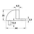 Hafele Stoper Zemine Vidalı Mat Siyah 44×25 mm | Zemin Tipi Kapı Durdurucu