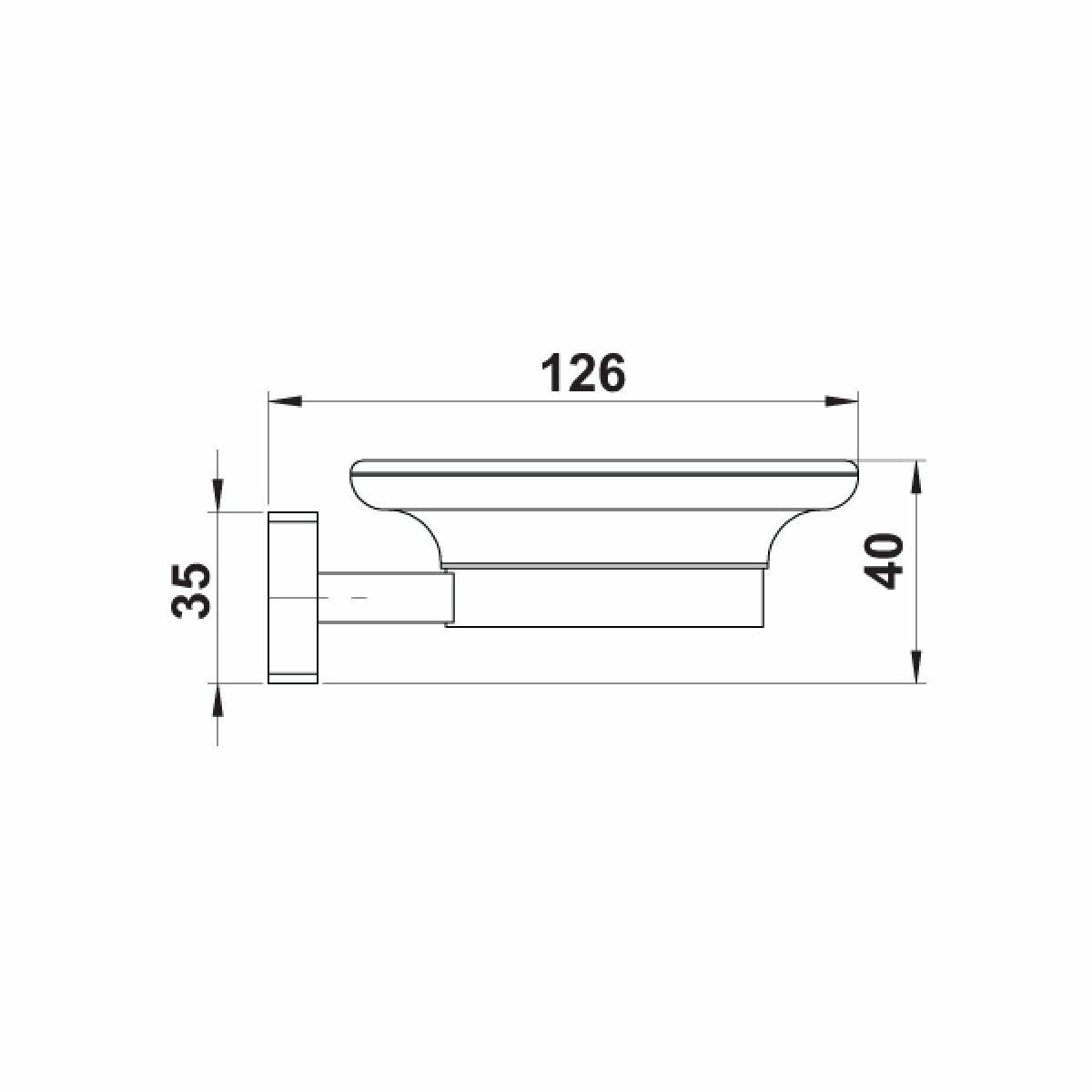 Hafele Melantha Mat Siyah Pirinç Duvara Monte Sabunluk | Banyo Aksesuarı