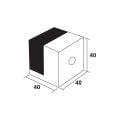 Hafele Kare stoper zemine, vidalı mat siy. 40mm