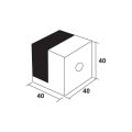 Hafele Kare Kapı Stoperi Zemine Monte Vidalı Mat Siyah 40 mm | Modern Zemin Tipi Stoper