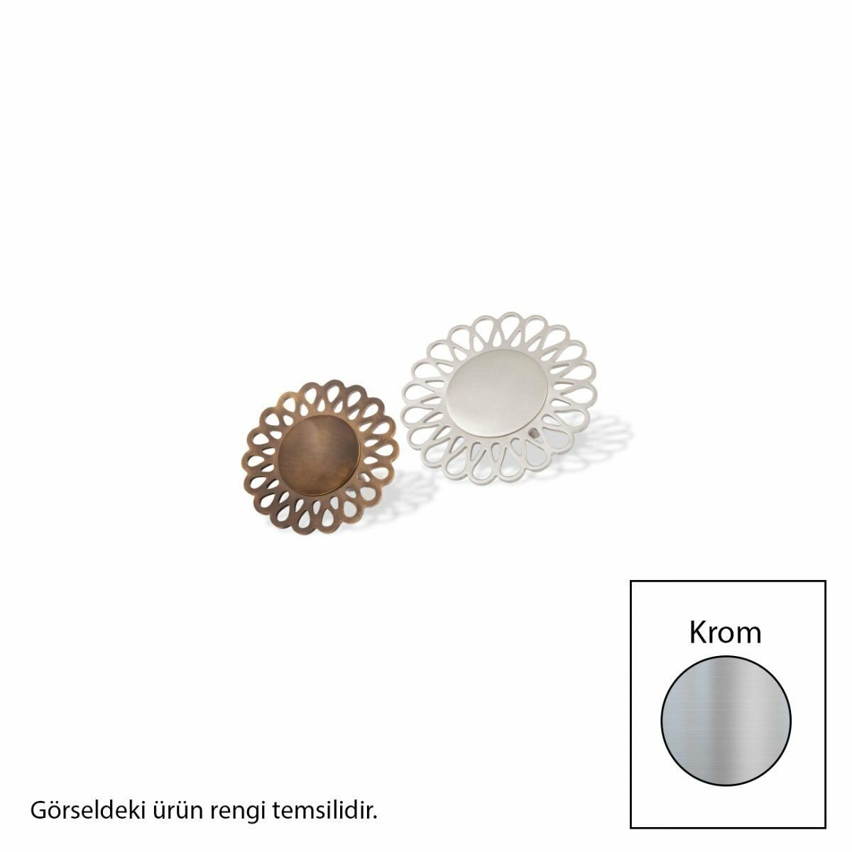 Zavinna Z122 Metal Krom 32mm Düğme Kulp