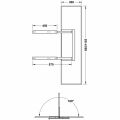 Hafele REFLECT01 Ayna raylı, gri 305x38x565mm