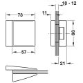 Hafele GLASS LINE Cam kilit karşılığı güm.renk.
