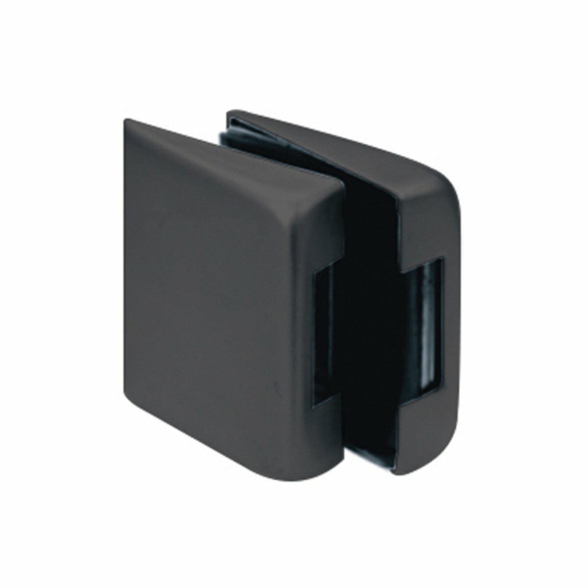 Hafele GLASS LINE Cam Kilit Karşılığı Mat Siyah | Çift Kanat Temperli Cam Kapı