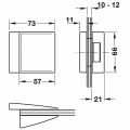 Hafele GLASS LINE Cam kilit karşılığı p.çel.mat