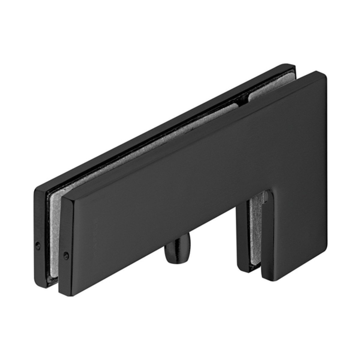 Hafele F Üst / Yan Panel Cam Kasa Parçası Mat Siyah | Cam Kapı Donanımı