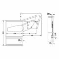 Hafele F.FOLD Makas set beyaz 58-65cm/4,3-8,8kg