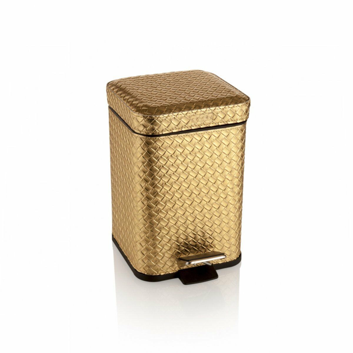 Gedy Marrakech Altın Deri Çöp Kovası 3 Litre | Çöp Kovası