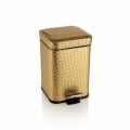 Gedy Marrakech Altın Deri Çöp Kovası 3 Litre | Çöp Kovası