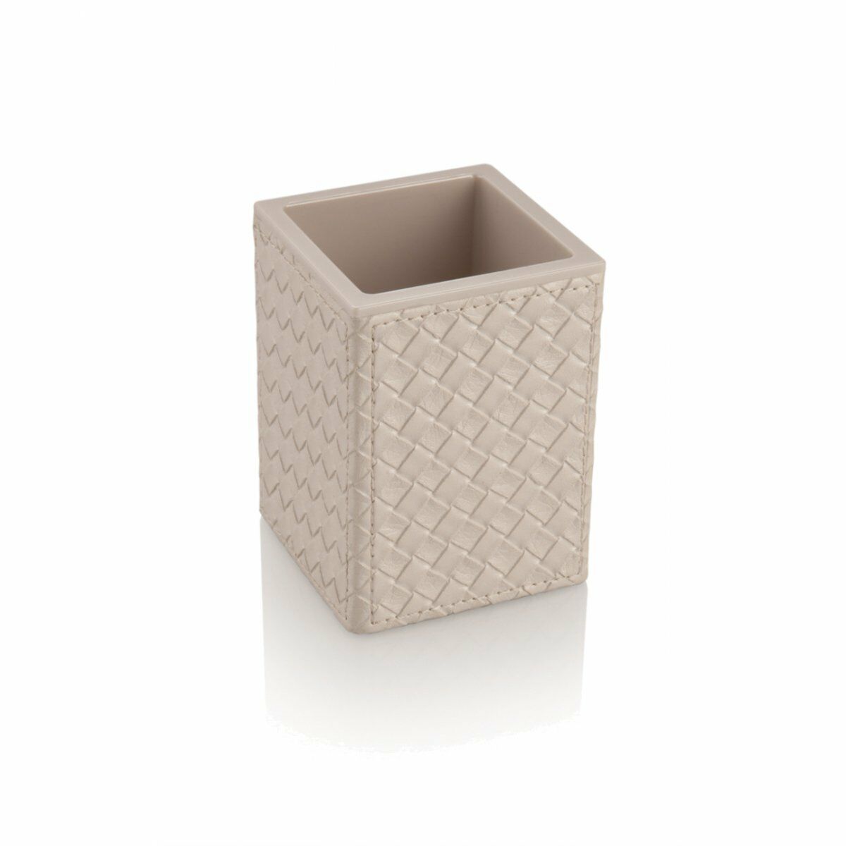 Gedy Marrakech Beyaz Deri Diş Fırçalık | Diş Fırçalık