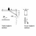 Hafele Katlanır konsol galv. 40kg 30x250x85mm