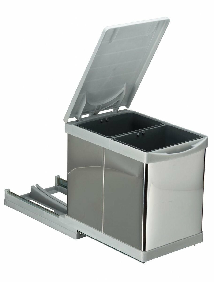 Dolap İçi Çöp Kovası 7,5 + 7,5 Litre | Dolap İçi Çöp Kovası