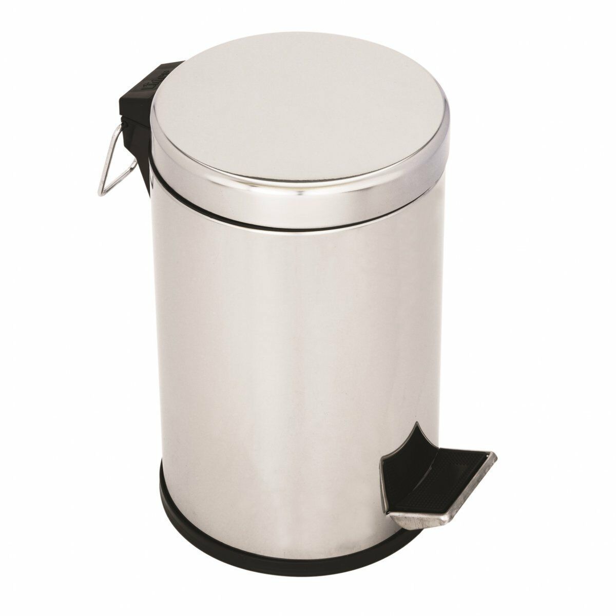 Lider Kapaklı Krom Paslanmaz Çelik Çöp Kovası 3 Litre | Çöp Kovası