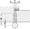 Hafele BH07 Yükselen kapı menteşe .p.çelik .304 mat 101mm sol