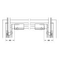 Hafele FREE SWING/UP Enine çubuk gümüş r. 774mm