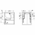 Hafele FREE SWING E S9sw beyaz 670-800/8.0-17.1