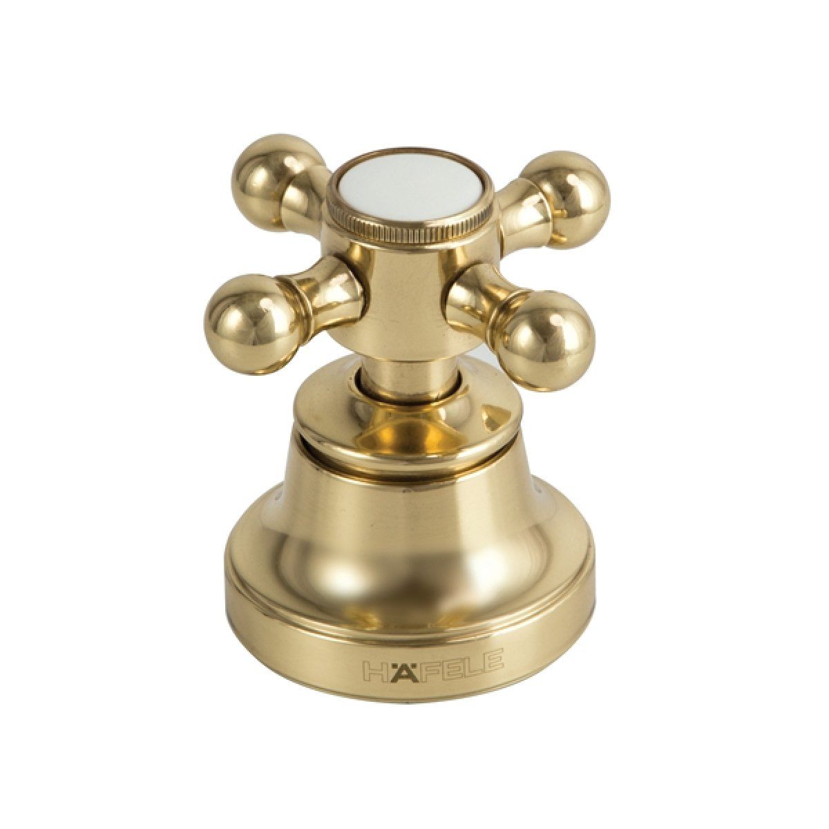 Häfele ROSSANA Ankastre Stop Valfi Parlak Pirinç | Klasik Banyo Bataryası