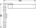 Hafele CIR Pivot menteşe düz galvaniz