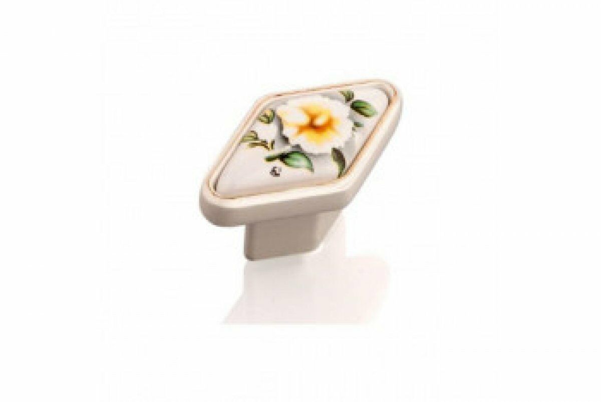 Ventus Metal Düğme Mobilya Kulpu Altın – Beyaz | Mobilya Kulpu