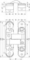 Hafele CDH 40S Gizli kapı  menteşe bronz 52kg 42'li paket