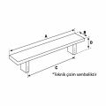 Hafele MIA II Kulp parlak krom 800mm