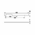Hafele MIA SIDE II Kulp parlak krom 400mm