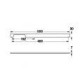 Hafele MIA SIDE II Kulp parlak krom 500mm