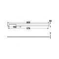Hafele MIA SIDE II Kulp parlak krom 600mm