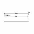 Hafele MIA SIDE II Kulp parlak krom 800mm