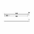 Hafele MIA SIDE II Kulp parlak krom 1000mm