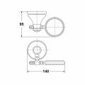 Hafele CALI Sabunluk, parlak krom 140x95x95mm