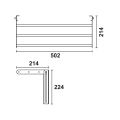 Hafele Çamaşır kurutmalık pas.çelik 500x214mm