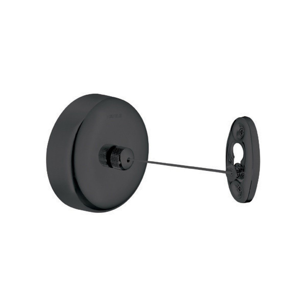 Häfele Duvara Monte Çamaşır Kurutma İpi 2,5 m Mat Siyah | Banyo & Otel Aksesuarı