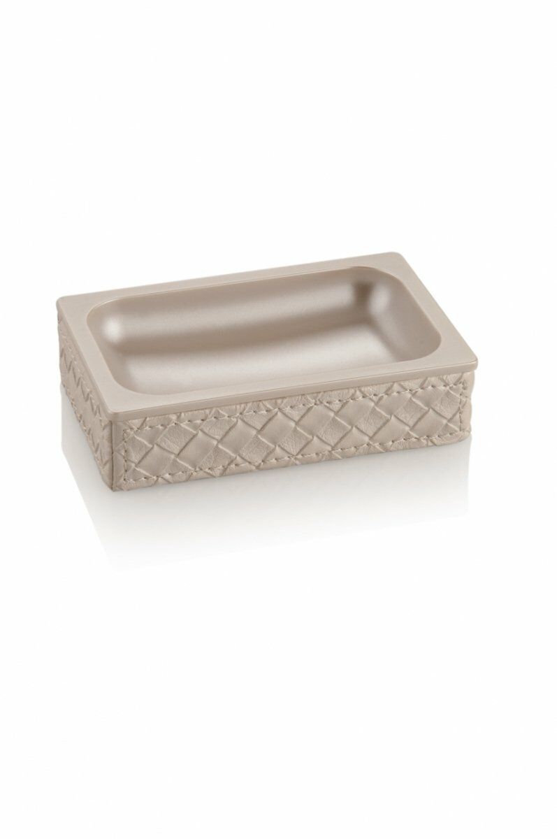 Gedy Marrakech Deri Sabunluk Beyaz | Banyo Aksesuarı