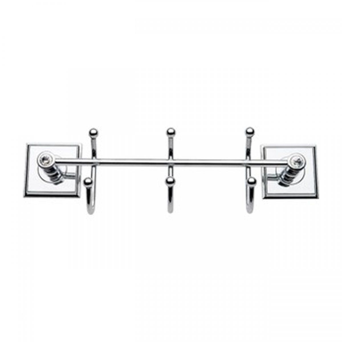 Lavella 3 Kancalı Yapışkanlı Askılık Krom | Banyo ve Mutfak Aksesuarı