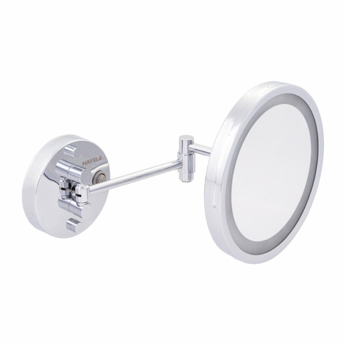 Häfele MUM02 Yuvarlak Işıklı Makyaj Aynası Parlak Krom | Duvara Monte