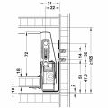 Hafele MATRIX BOX P,gri,18/92/500mm,vd.