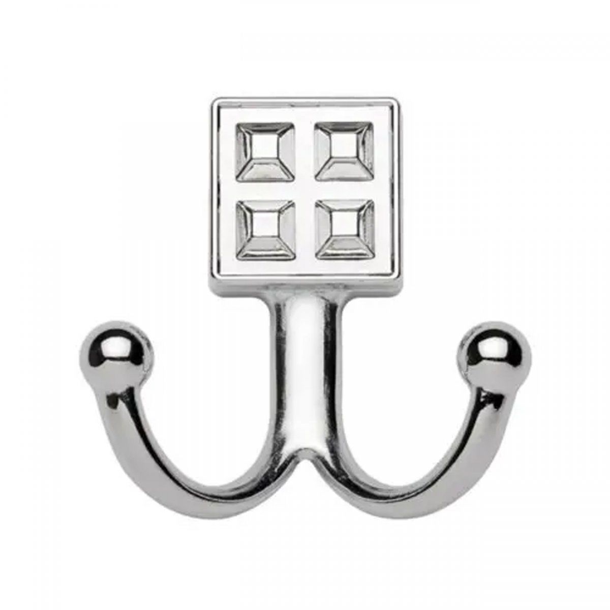 Lavella 2'lü Yapışkanlı Kare Bornozluk Krom | Banyo Aksesuarı