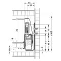 Hafele MATRIX BOX P Y.bor.gri,18/92/450mm,vd.
