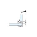 Hafele Cam kapı fitili cam/cam 90° 8-10/2500mm