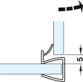Häfele Cam Kapı Fitili Cam/Cam 180° 10–12 mm 2500 mm | Duşakabin Fitili