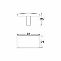 Hafele ADDA JR Düğme kulp parlak krom 41x21mm