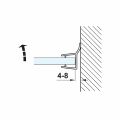 Häfele Cam Kapı Fitili Cam/Duvar/Zemin 8–10 mm 2500 mm | Duşakabin Fitili