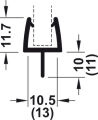 Häfele Cam Kapı Fitili Cam/Zemin 8–10 mm 2500 mm | Duşakabin Fitili