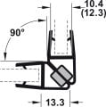 Häfele Mıknatıslı Cam Kapı Fitili 90° 8–10 mm 2500 mm | Duşakabin Fitili