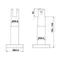 Hafele Ayak paslanmaz çelik mat 135-175mm