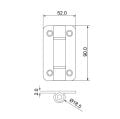 Hafele Menteşe yaylı p.çelik mat 52x90mm